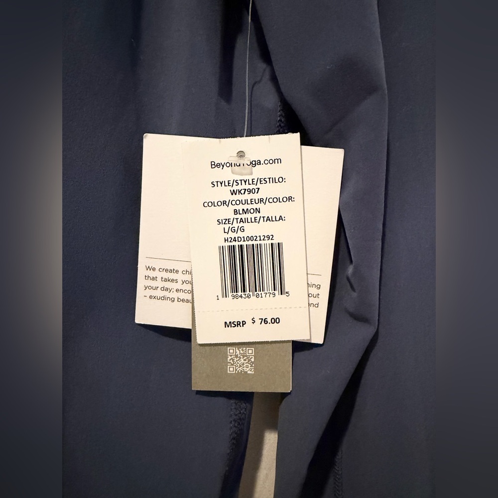 NWT Beyond Yoga Power beyond Lite Air Shield Long Sleeve Athletic Top - Grey - L - Picture 11 of 13